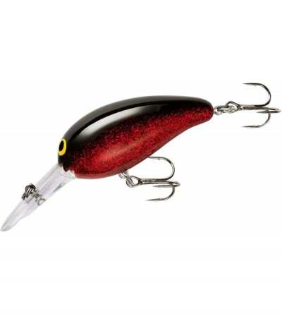 Vibrators Lures Middle N Mid-Depth Crankbait Bass Fishing Lure- 3/8 Ounce- 2 Inch - Red Black Red Fleck - C6116A975NL $20.71