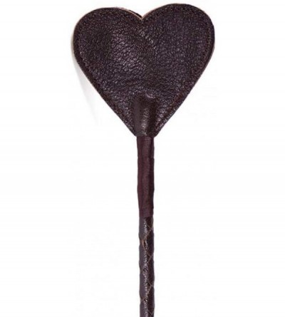 Paddles, Whips & Ticklers Heart Riding Crop Brown Leather - CW18L2GTUKE $21.53