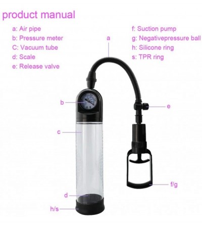 Pumps & Enlargers Male Manual Vacuum Pênīs Pump- Effective Pumping and Instant Pressure Release - CS19CD26HW3 $22.66