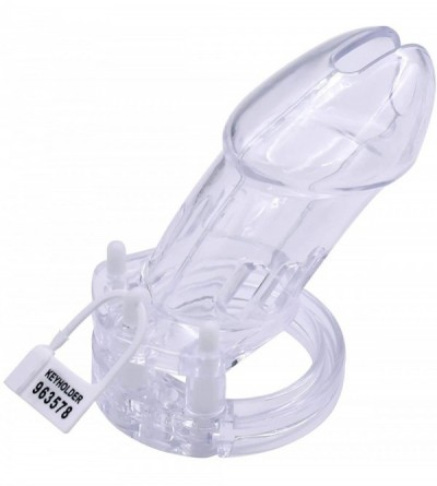 Chastity Devices Male Chastity Cage with 5 Rings - CC192ZADK7I $8.73