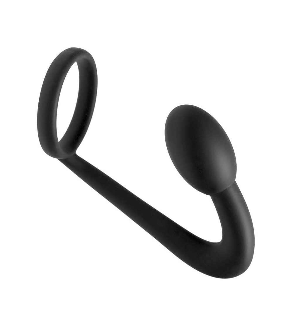 Penis Rings Prostatic Play Explorer Silicone Cock Ring and Butt Plug - C211ZTANSR9 $10.17