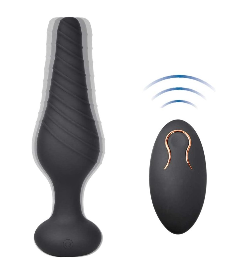 Vibrators Vibrating Anal Vibrator with 10 Vibration Modes- Rechargeable Silicone Butt Plug Massager - CV18G94GRRI $10.54