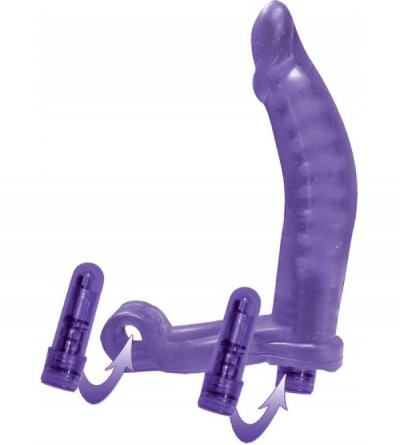 Penis Rings Double Penetrator Ultimate Cockring Purple - Purple - CM11HPV1QNJ $16.31
