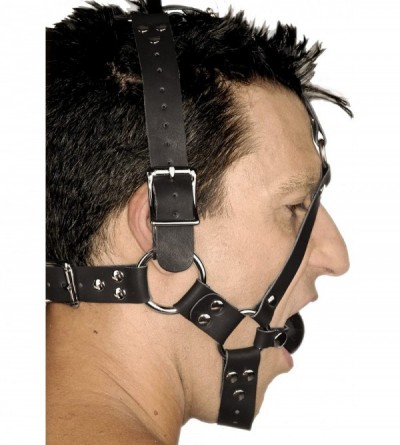 Gags & Muzzles Leather Ball Gag Harness - C511FMN5UEX $33.87