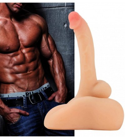 Dildos Lifelike TPR Realistic Dildo Penis Cock 8 inches with Dual Density Core and Surface Large Penis Big Dick for Women- Fe...