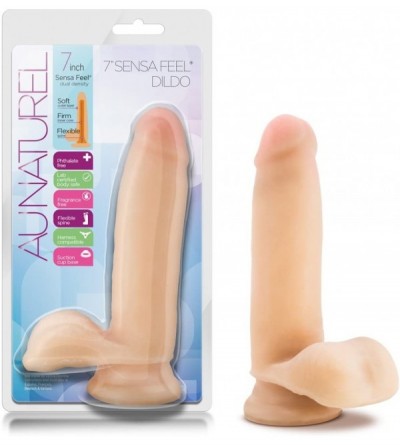 Vibrators 7" Realistic Sensa Feel Dual Density Dildo - Cock and Balls Dong - Suction Cup Harness Compatible - Sex Toy for Wom...