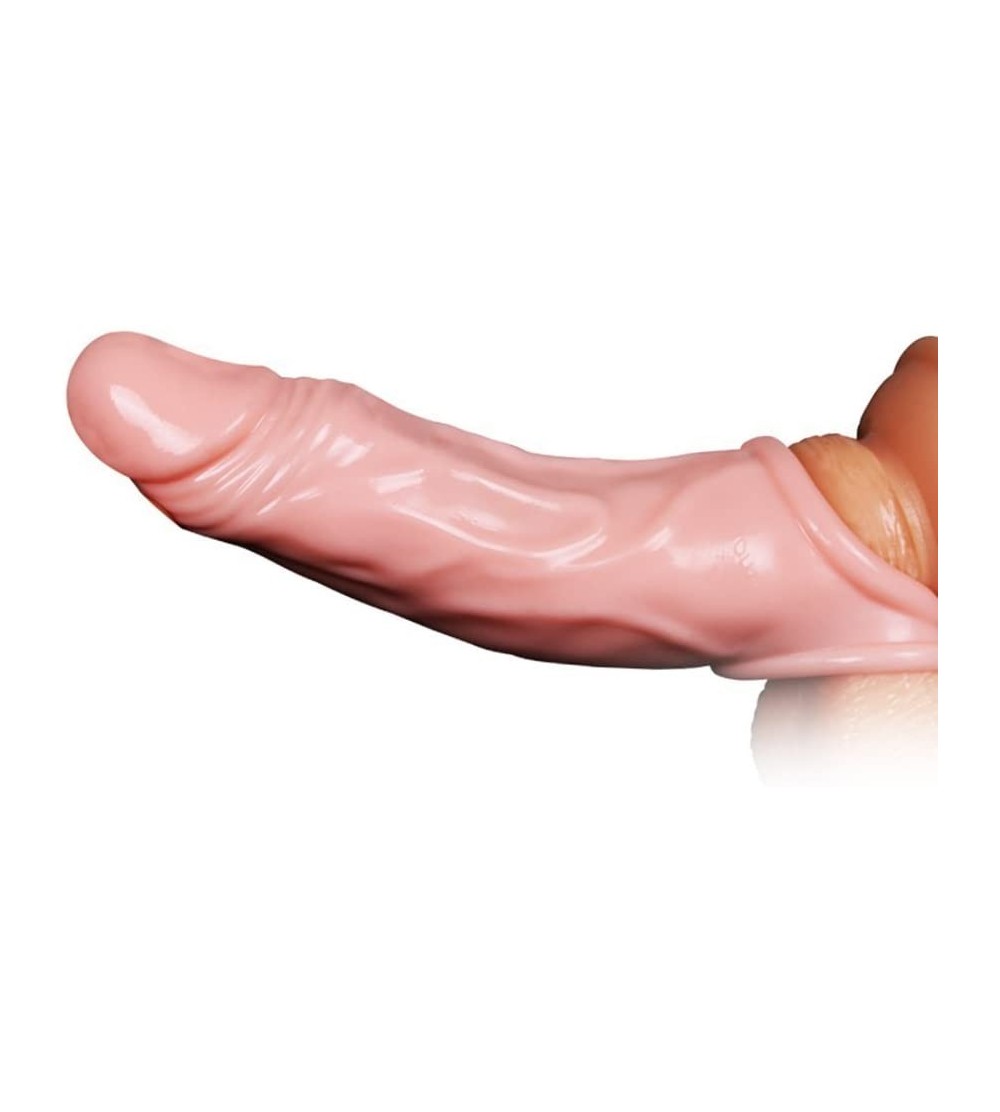 Pumps & Enlargers Silicone penile Condom Expander expands Male Chastity Toys Cock Sleeves-ZHIng77 - C6197HWSONT $10.00