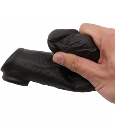 Pumps & Enlargers Thick Girth Enhancer Enlarger Ring Extension Sleeve Toy 12.0 for Male Black Color The Best Pênåˆís Sleeve E...