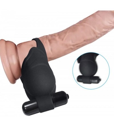 Penis Rings Vibrating Cock Ring - Silicone Penis Ring Vibrator with Men Scrotum Testis Vibrator for Men - Testicle Massager f...
