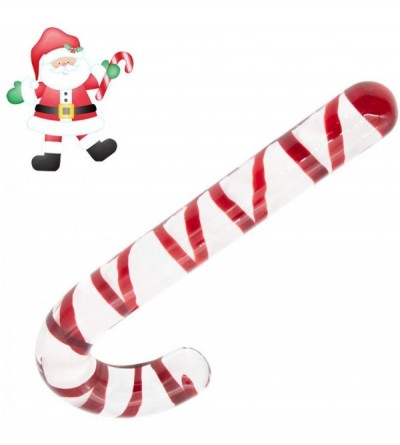 Dildos Glass Pleasure Wand- Crystal Dildo Christmas Gift Candy Cane Unisex Anal Butt Plug for Men Women Romi - C718ASDI7YN $2...