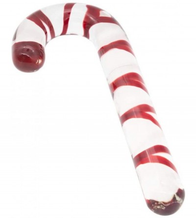 Dildos Glass Pleasure Wand- Crystal Dildo Christmas Gift Candy Cane Unisex Anal Butt Plug for Men Women Romi - C718ASDI7YN $9.51