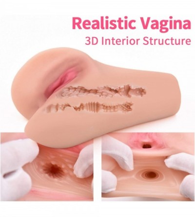 Male Masturbators Male Masturbator Pocket Pussy- Realistic 3D Textured Vagina and Anal 2 in 1 Sex Toy for Men Masturbation - ...