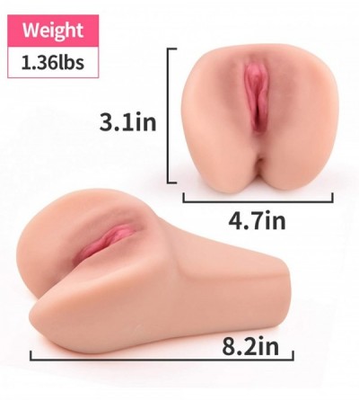 Male Masturbators Male Masturbator Pocket Pussy- Realistic 3D Textured Vagina and Anal 2 in 1 Sex Toy for Men Masturbation - ...
