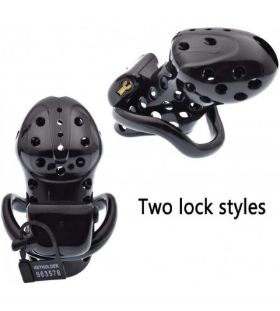 Chastity Devices Male Chastity Device 4 Rings Comfortable Cock Cage Penis Ring for Men - Black - CY18Y0MK0HE $13.61