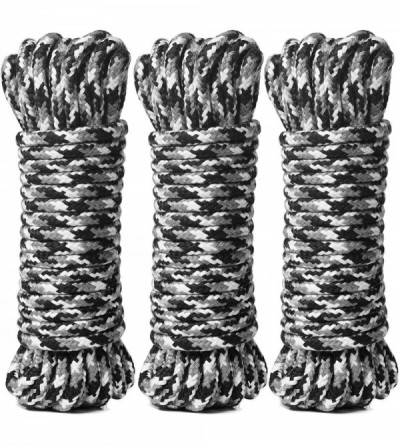 Restraints [3 Pack] 32 Feet Soft Cotton Bondage Rope- Bondage Restraints Sex Rope for Couples (Black - Black&grey&white - CC1...