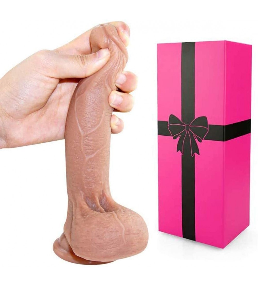 Dildos Realistic Silicone Dildo for Beginner- Ultra Soft Dildo Women with Strong Suction Cup- Lifelike Penis for Hands-Free- ...