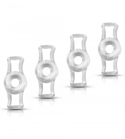 Penis Rings Constriction Rings 4-Pack Clear Stretchy Universal for Vacuum Pumps Small - CA11GM9DSJ5 $14.95