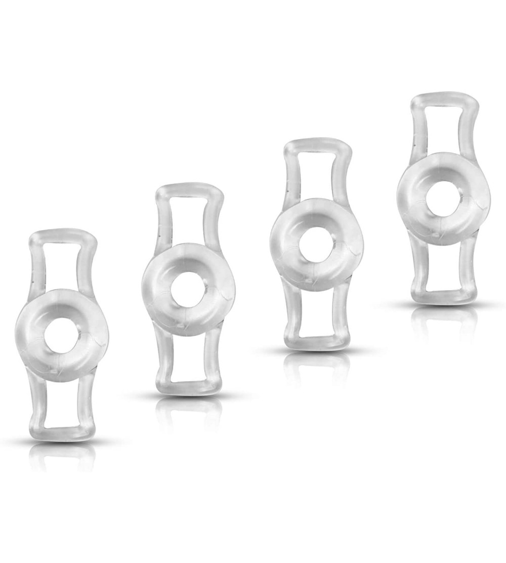 Penis Rings Constriction Rings 4-Pack Clear Stretchy Universal for Vacuum Pumps Small - CA11GM9DSJ5 $14.95