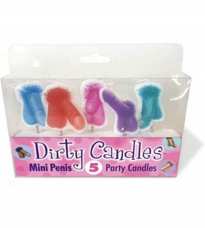 Novelties Mini Penis Dirty Candle Set of 5 - Party Candles for Cake Toppers- Cupcakes- Bachelorette and Bachelor Parties! - C...