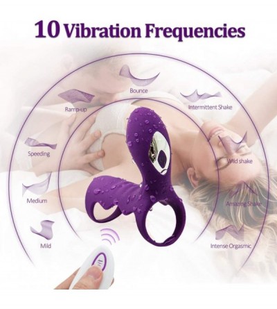 Penis Rings Electric Shock Vịb~ṙạting cọọk Rings Vịbritor for Men with Remote- ẹrẹction for dịcks for śẹx rụbber Silicone wit...