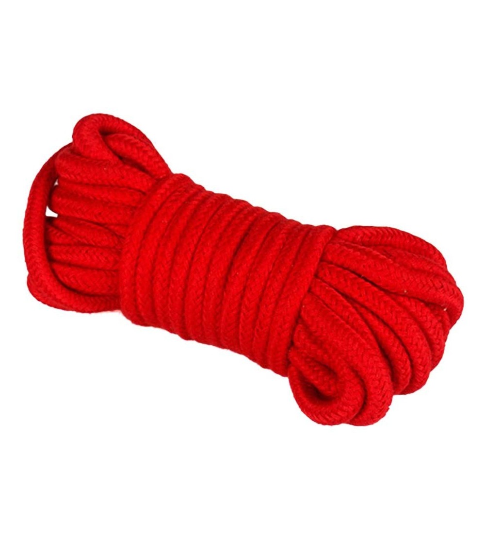Restraints Bed Restraint Kit Couple Game Play Bondage Restrainting Rope Polyster Cord Adjustable Straps Adult Toys (Red) - Re...