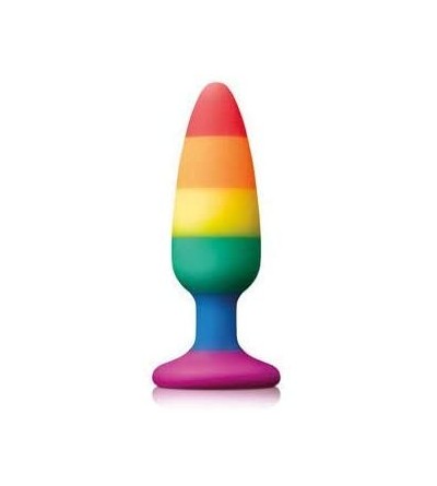 Anal Sex Toys Colours Pride Edition Pleasure Butt Plug Medium - Rainbow - CJ18TO6ZQH5 $43.07