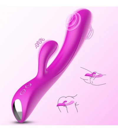 Vibrators G-spot Rabbit Vibrator with Double-Sided Hitting - High Frequency Vaginal Clitoral Orgasm Triggering Dildo Massager...