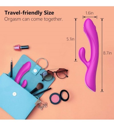 Vibrators G-spot Rabbit Vibrator with Double-Sided Hitting - High Frequency Vaginal Clitoral Orgasm Triggering Dildo Massager...