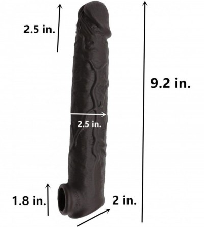 Pumps & Enlargers Thick Girth Enhancer Enlarger Ring Extension Sleeve Toy 9.2 inch for Male Black Color The Best Pênåˆís Slee...