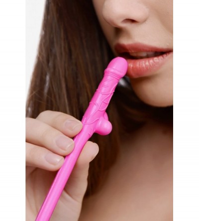 Novelties 10 Pack Penis Sipping Straws - Pink - CL11IND8UDR $7.82