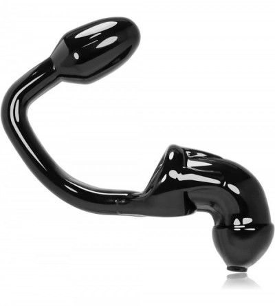 Dildos Tailpipe Chastity Cock-Lock And Attached Buttplug- Black - CD185S5C7AD $36.23