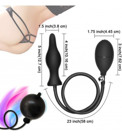 Anal Sex Toys Silicone Inflatable Anal Plug Butt Plug Female's Inflatable Plug with Push Release Button Anal Plugs G-Spot Vag...