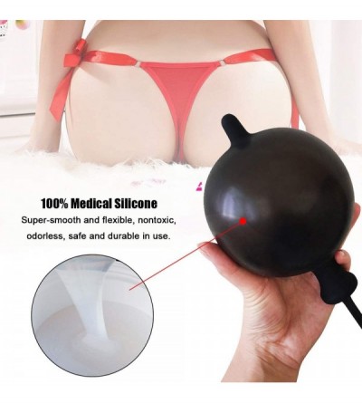 Anal Sex Toys Silicone Inflatable Anal Plug Butt Plug Female's Inflatable Plug with Push Release Button Anal Plugs G-Spot Vag...