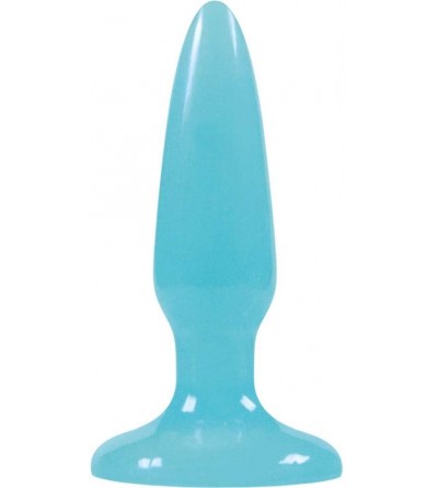 Anal Sex Toys Firefly Pleasure Plug Glow in The Dark Mini Blue - Blue - CC125VASIRL $22.55