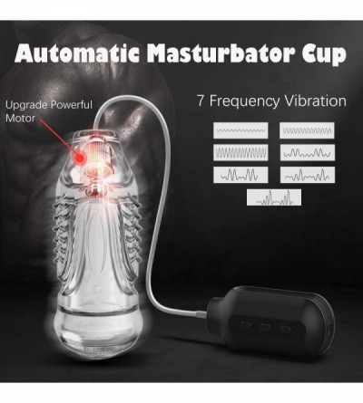 Male Masturbators Electric Male Masturbator Cup - Sucking and Vibrating for Penis Stimulation- Realistic Textured Vagina Pock...