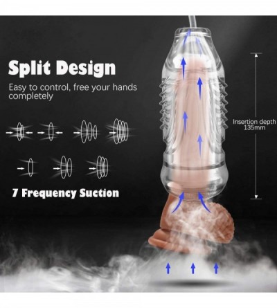 Male Masturbators Electric Male Masturbator Cup - Sucking and Vibrating for Penis Stimulation- Realistic Textured Vagina Pock...