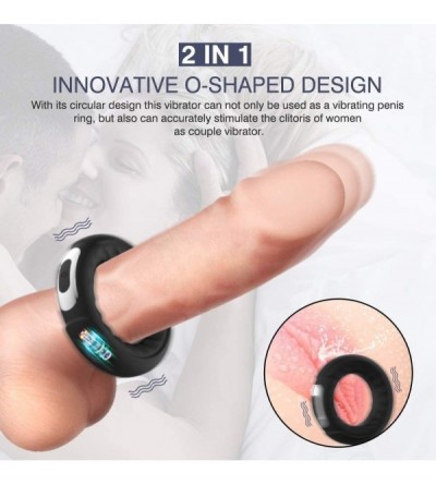 Penis Rings Full Silicone Vibrating Cock Ring- Wearable Vibrator- Waterproof and Rechargeable Penis Ring- 10 Vibration Freque...