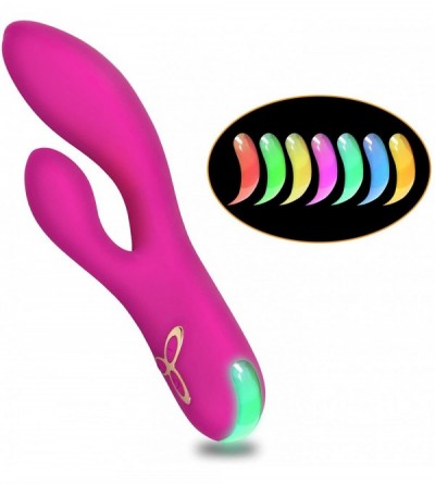 Vibrators Upgraded Rabbit G-spot Vibrator- Waterproof and Rechargeable Clitoris Vagina Vibrating Massager Sex Toy for Women o...
