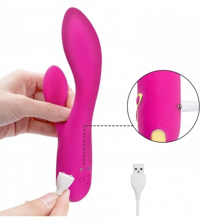 Vibrators Upgraded Rabbit G-spot Vibrator- Waterproof and Rechargeable Clitoris Vagina Vibrating Massager Sex Toy for Women o...