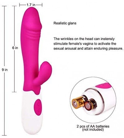 Vibrators Rabbit Vibrator for G-spot Clitoral Stimulation- with 10 Vibration Frequencies- Vagina and Anus Massage Dildo Vibra...