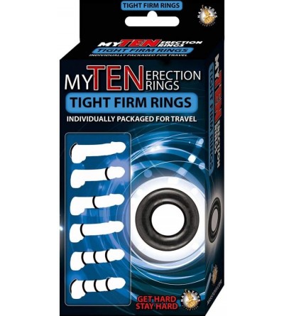 Vibrators My Ten Erection Rings Tight Firm Rings- Black- 2.00 Ounce - Black - CR12LJ9XWQB $7.10