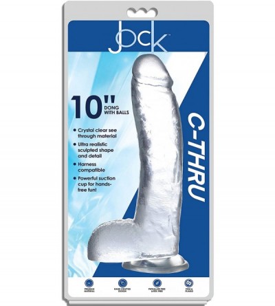 Dildos Jock Clear C-Thru Dildo 10" - CP190EIRMM0 $30.05