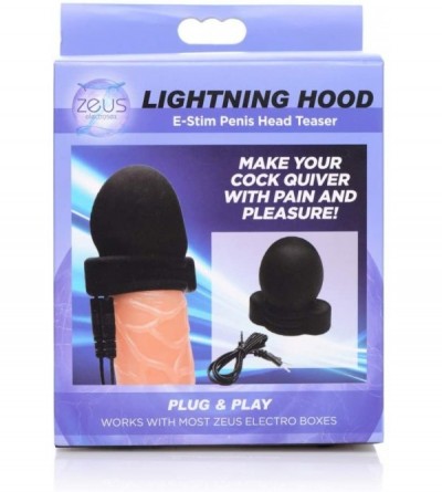 Male Masturbators Lightning Hood E-Stim Penis Head Teaser - CH18U9KMLX9 $13.32
