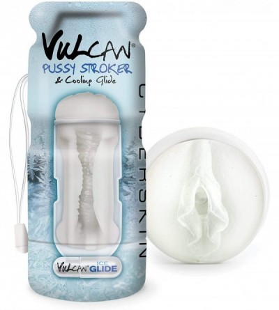 Novelties Vulcan Pussy Stroker with Cooling Glide- Frost- Male Masturbator Cup Sex Toy with Removable Vibration Bullet- 0.1 P...