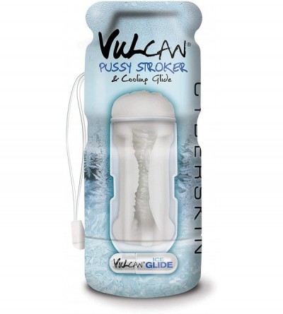 Novelties Vulcan Pussy Stroker with Cooling Glide- Frost- Male Masturbator Cup Sex Toy with Removable Vibration Bullet- 0.1 P...