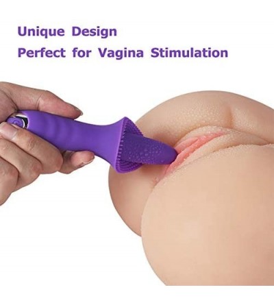 Vibrators Tongue Vibrator with Clit Tickler for G-spot & Clitoral Stimulation- Rechargeable Clitoris Nipple Stimulator G Spot...