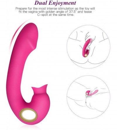 Vibrators Clitoral Vibrator Silicone Clitoris Stimulator Rechargeable Dildo Vibrator G Spot Massager with 10 Modes Adult Sex ...