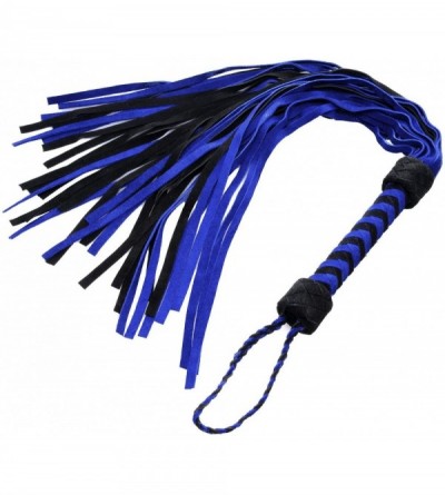 Paddles, Whips & Ticklers Black and Blue Suede Flogger - C311FAVUIX9 $61.50