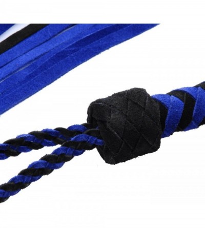 Paddles, Whips & Ticklers Black and Blue Suede Flogger - C311FAVUIX9 $29.49