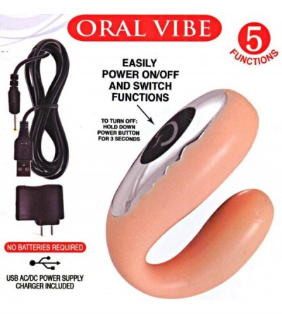 Vibrators Surenda USB Rechargeable Oral Vibrator- Natural Flesh - C4123QPRVZT $43.67